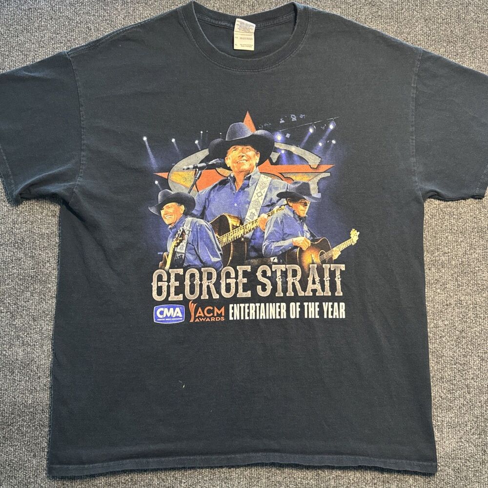 George Strait Entertainer Of The Year CMA ACM Concert T-Shirt - Gildan XL